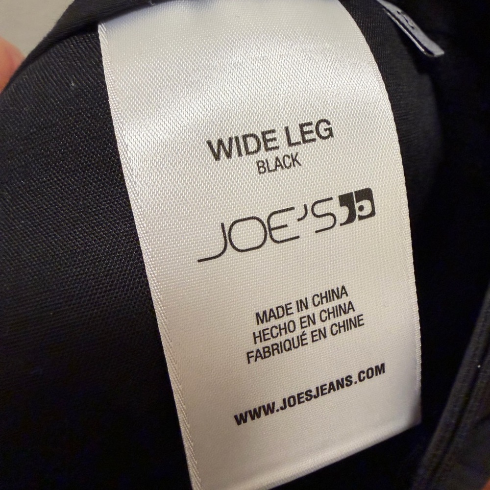 Joe's Jeans Black Wide Leg Trousers